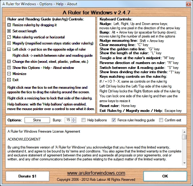 A Ruler for Windows Screenshot